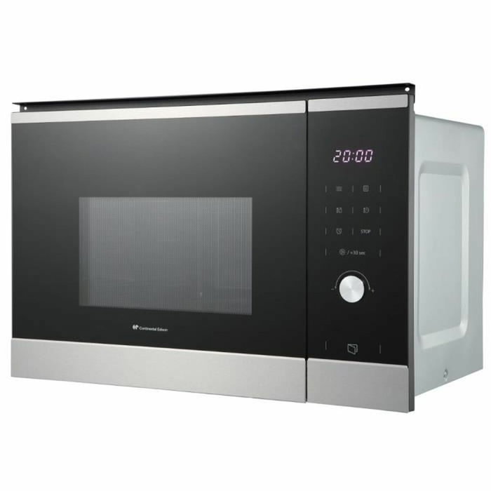 Continental Edison CEMO25GINES Micro-ondes encastrable Noir Inox 25 L
