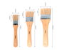 Innspiro Set de 3 pinceaux plats en poils naturels (3,5, 5 et 6,5 cm)