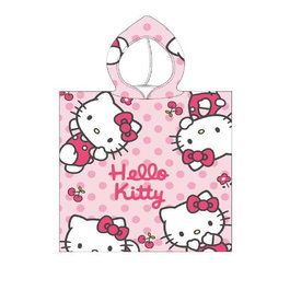 Cerdá Poncho microfibre Hello Kitty - 50 x 115 cm - rose clair - dès 3 ans