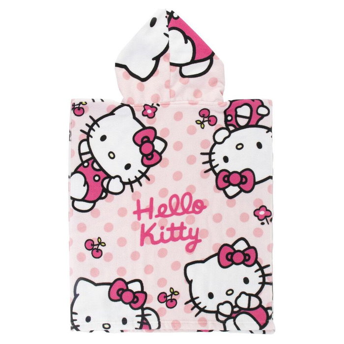 Cerdá Poncho Hello Kitty microfibre rose clair 50 x 115 cm