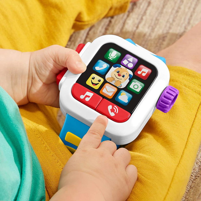 Fisher-Price Smartwatch Hora De Aprender GTW25, montre éducative et interactive pour enfants à partir de 6 mois, langue portugaise