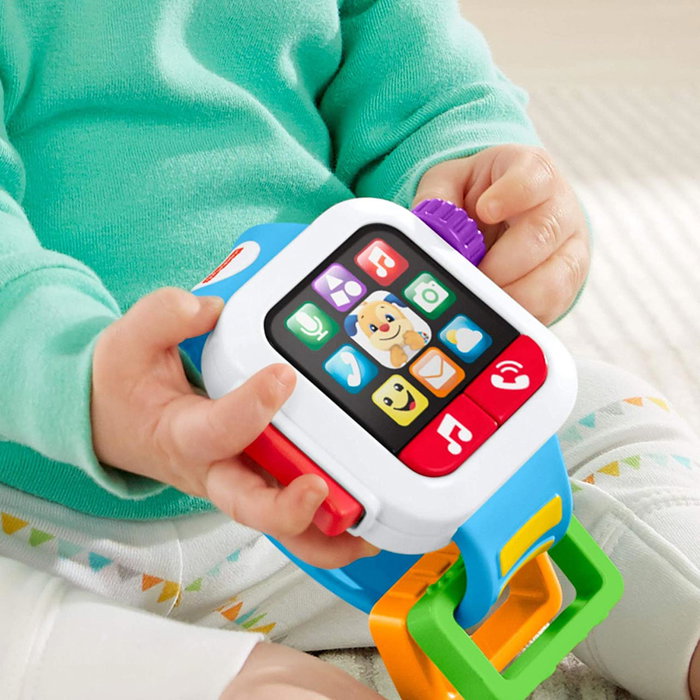 Fisher-Price Smartwatch Hora De Aprender GTW25, montre éducative et interactive pour enfants à partir de 6 mois, langue portugaise