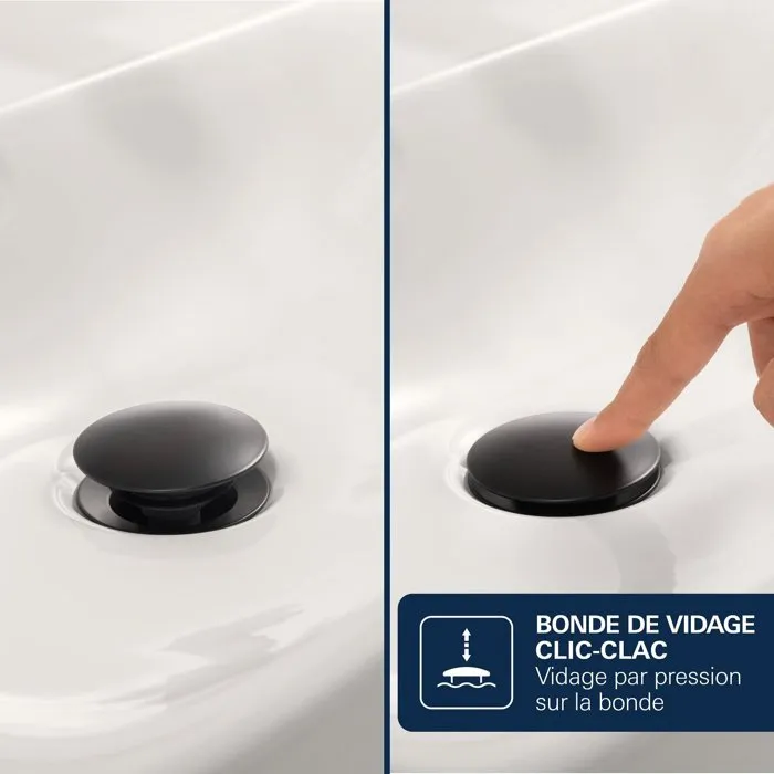 GROHE DICE - Mitigeur de lavabo Taille S - Cartouche Ch3 - Finition Noir mat - Technologie SilkMove - Débit 5 l/min - Avec système de vidage clic-clac