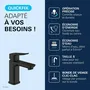 GROHE DICE - Mitigeur de lavabo Taille S - Cartouche Ch3 - Finition Noir mat - Technologie SilkMove - Débit 5 l/min - Avec système de vidage clic-clac