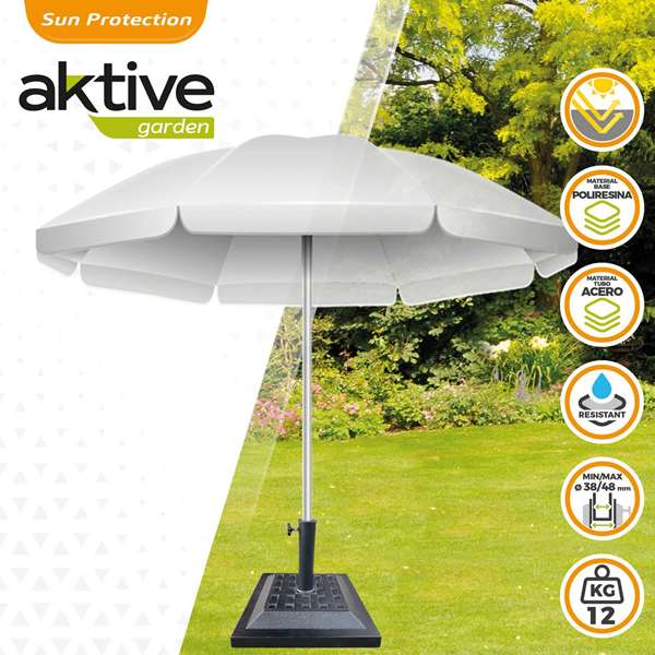 Color Baby - Support pour parasol en polyrésine 12 kg, 44 x 44 cm Color Baby - Support pour parasol en polyrésine 12 kg, 44 x 44 cm