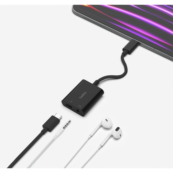 Belkin RockStar Adaptateur Audio et Charge USB-C 3,5 mm NPA004btBK