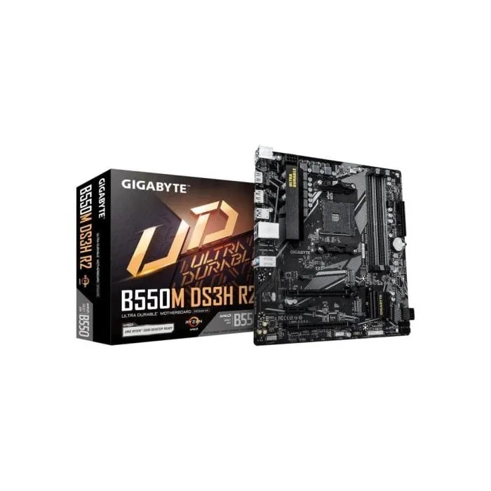 GIGABYTE B550M DS3H R2 - Carte mère Micro-ATX avec chipset AMD B550, compatible DDR4 et PCIe 4.0