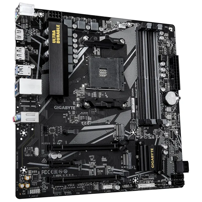 GIGABYTE B550M DS3H R2 - Carte mère Micro-ATX avec chipset AMD B550, compatible DDR4 et PCIe 4.0