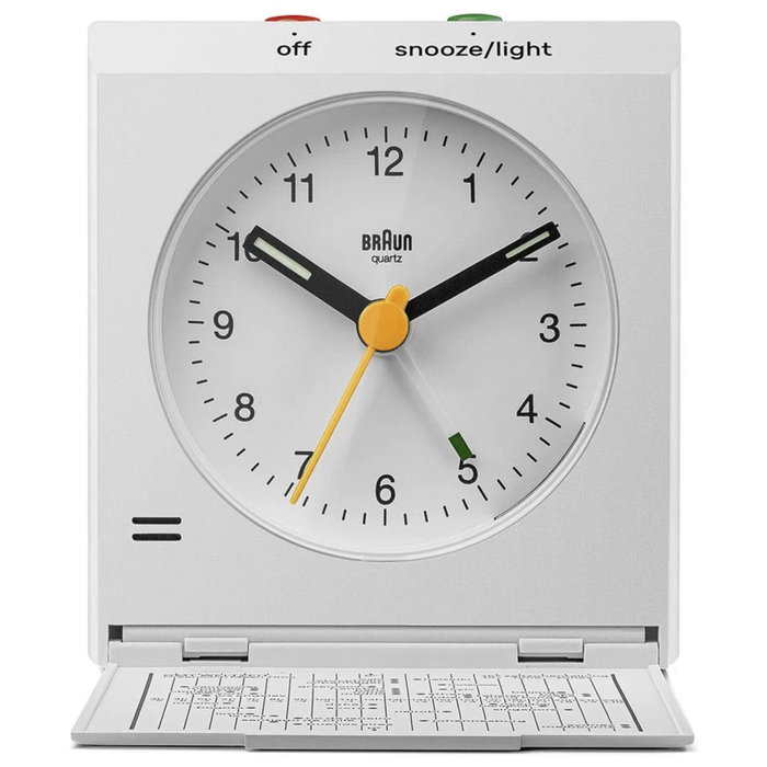 Braun BC 05 W Réveil Quartz Pliable Blanc Braun BC 05 W Réveil Quartz Pliable Blanc