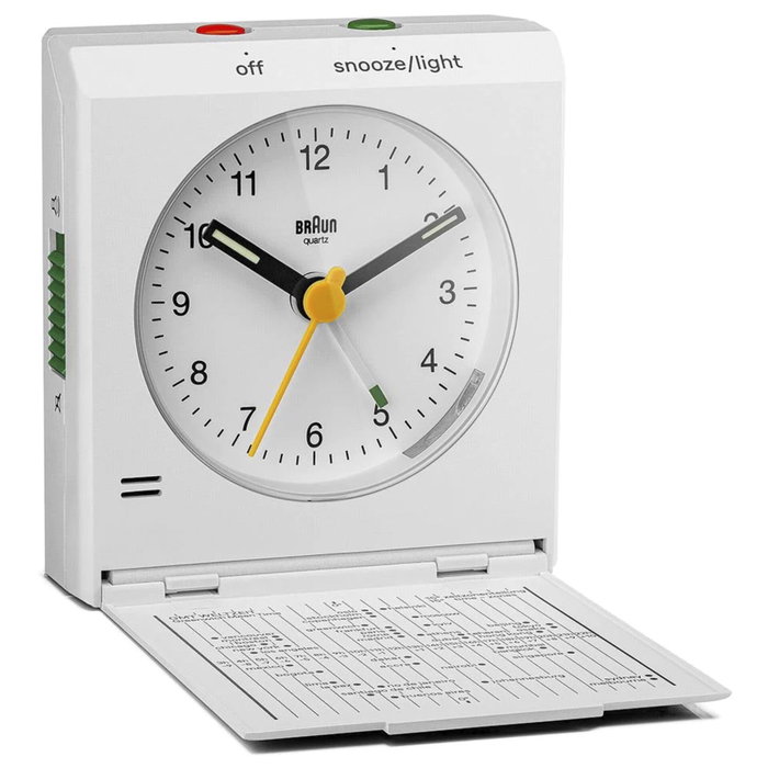 Braun BC 05 W Réveil Quartz Pliable Blanc Braun BC 05 W Réveil Quartz Pliable Blanc