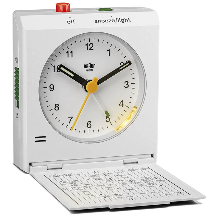 Braun BC 05 W Réveil Quartz Pliable Blanc Braun BC 05 W Réveil Quartz Pliable Blanc