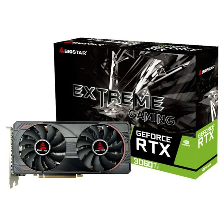 Biostar N3606TM82 GeForce RTX 3060 Ti 8 GB GDDR6, Noir Biostar N3606TM82 GeForce RTX 3060 Ti 8 GB GDDR6, Noir