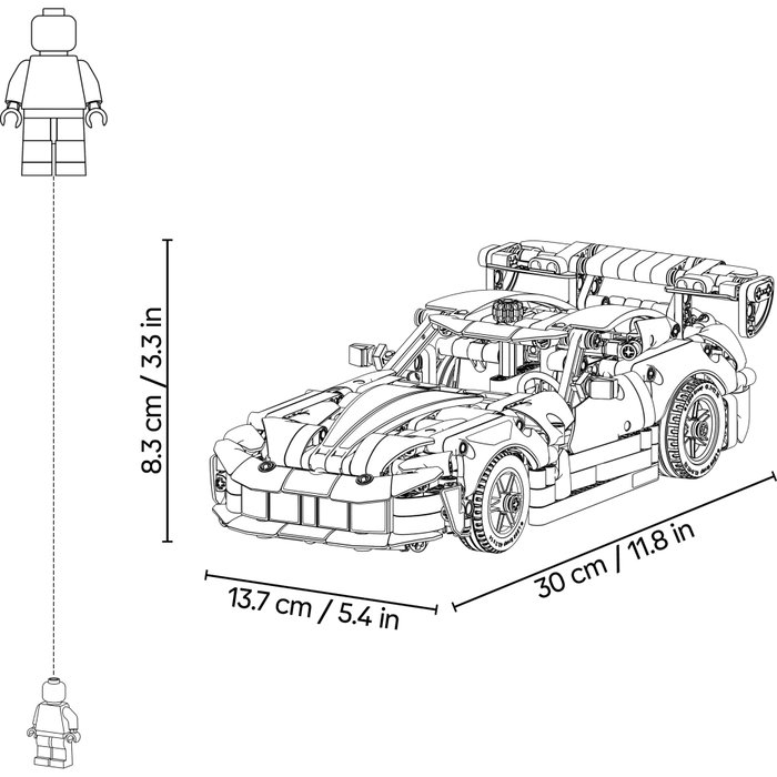 LEGO Technic 42234 Dodge Viper GTS-R Sports Car