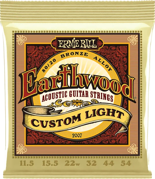 Ernie Ball Earthwood 80/20 Bronze Light Cordes Guitare Acoustique 11.5-54