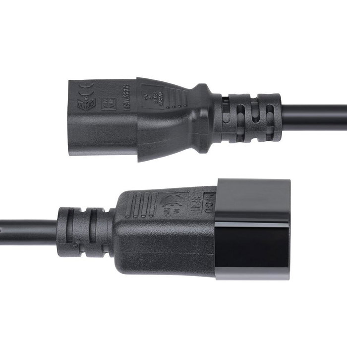Startech PXTC13C141415FEU Câble d'extension d'alimentation C14 vers C13, 4,5 m, 14AWG, cuivre, certification KEMA-KEUR Startech PXTC13C141415FEU Câble d'extension d'alimentation C14 vers C13, 4,5 m, 14AWG, cuivre, certification KEMA-KEUR