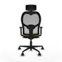Piqueras y Crespo Chaise de Bureau avec Appui-tête Jorquera 1D036N2 Crème