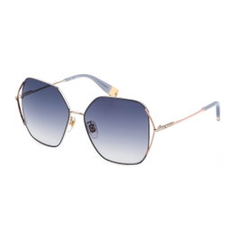 Furla SFU601-580492 Lunettes de soleil bleu et doré