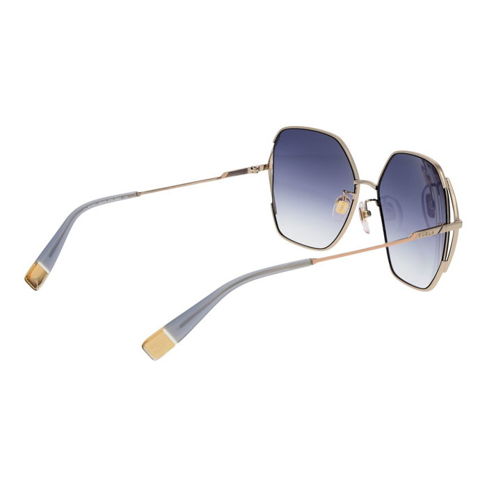 Furla SFU601-580492 Lunettes de soleil bleu et doré