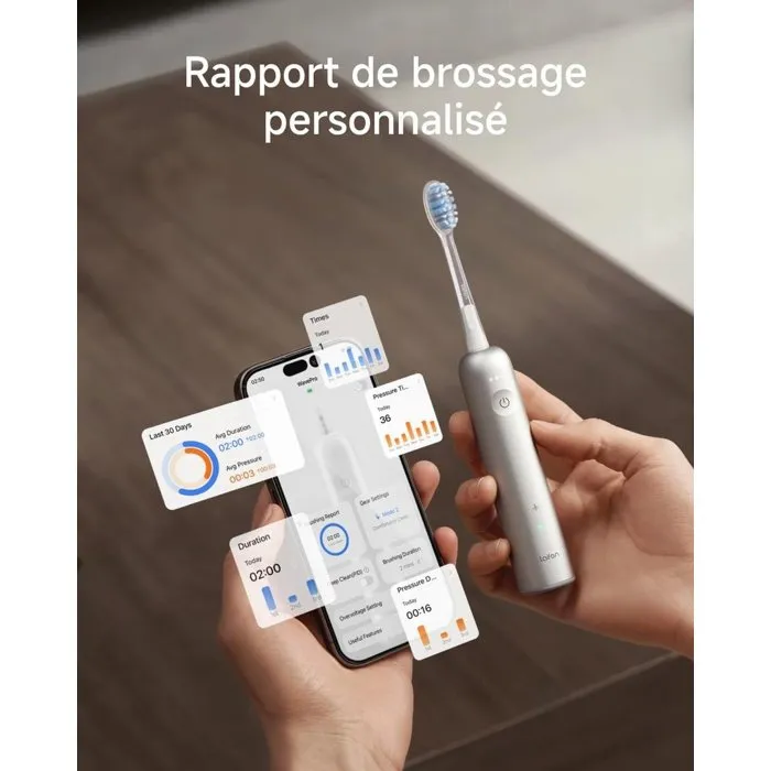 Laifen Wave Pro Brosse à dents électrique - Alu brossé