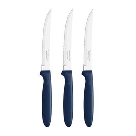 Tramontina Jeu de 3 couteaux de rôti Ipanema bleu 21,3 cm