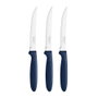 Tramontina Couteaux à barbecue Ipanema bleu 21,3 cm, lot de 3