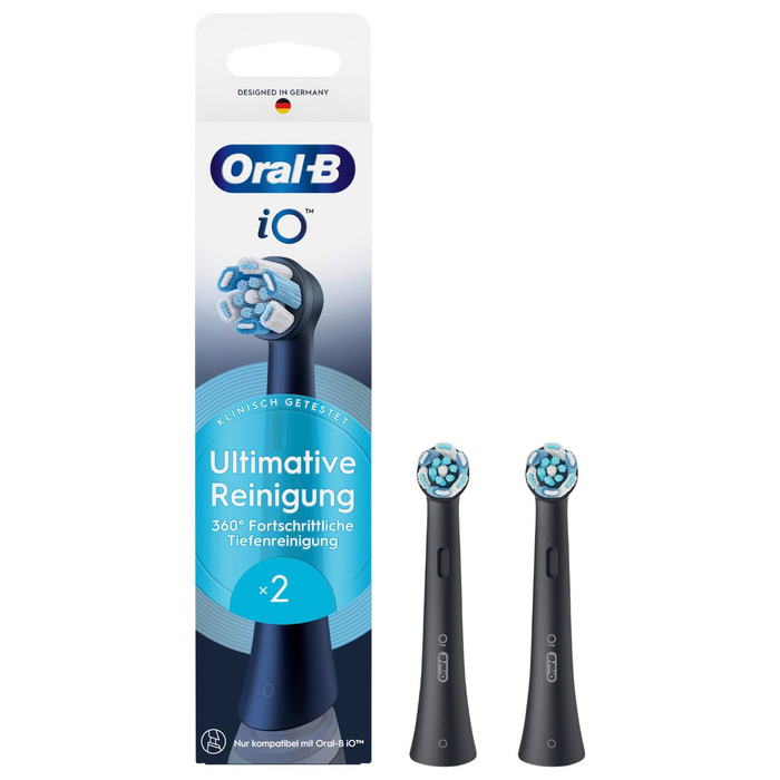 Oral-B 8700216373807 Tête de brosse à dents sonique iO Nettoyage ultime - Double pack Noir Oral-B 8700216373807 Tête de brosse à dents sonique iO Nettoyage ultime - Double pack Noir