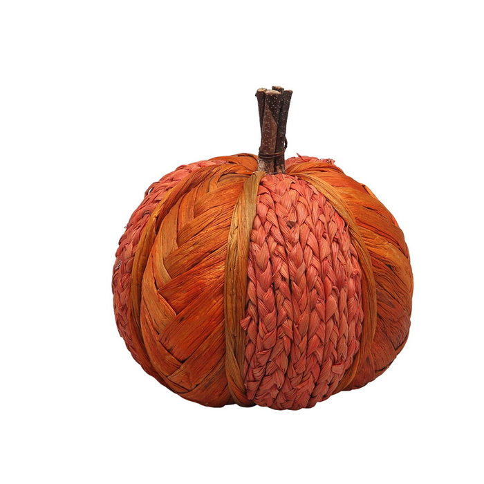BigBuy Home Citrouille Décorative en Osier Tressé 17 x 15 cm