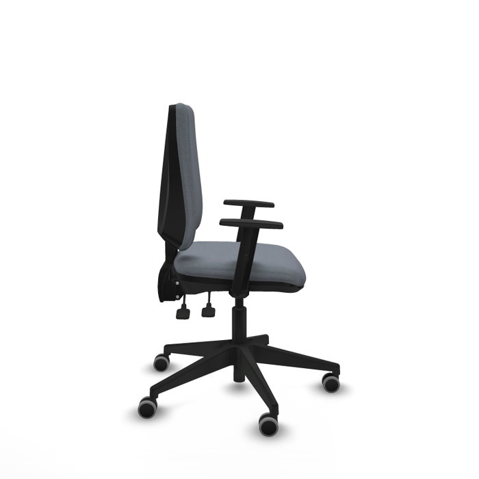 PIQUERAS Y CRESPO Chaise de Bureau Elche Asynchrone Gris avec Base Pyramidale Noire PIQUERAS Y CRESPO Chaise de Bureau Elche Asynchrone Gris avec Base Pyramidale Noire