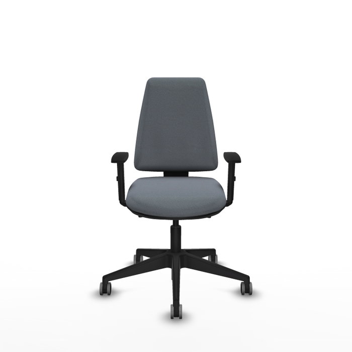 PIQUERAS Y CRESPO Chaise de Bureau Elche Asynchrone Gris avec Base Pyramidale Noire PIQUERAS Y CRESPO Chaise de Bureau Elche Asynchrone Gris avec Base Pyramidale Noire
