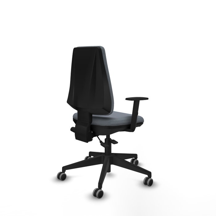 PIQUERAS Y CRESPO Chaise de Bureau Elche Asynchrone Gris avec Base Pyramidale Noire PIQUERAS Y CRESPO Chaise de Bureau Elche Asynchrone Gris avec Base Pyramidale Noire