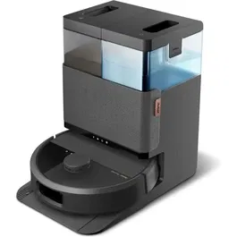 iRobot Roomba Plus 505 - Aspirateur Robot Noir avec Base Multifonction et PrecisionVision IA - Lavage et Séchage à l'Air Chaud des Lingettes