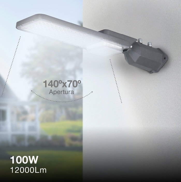 Pro_Line Farole LED Pemali 100W 5700K IP65 Gris