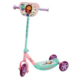 Smoby Trottinette 3 Roues Gabby et la Maison Magique - Guidon Hauteur Réglable 67-70 cm - Plateau Antidérapant - En Métal - Pour Enfant Dès 3 Ans (20 kg max)