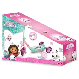 Smoby Trottinette 3 Roues Gabby et la Maison Magique - Guidon Hauteur Réglable 67-70 cm - Plateau Antidérapant - En Métal - Pour Enfant Dès 3 Ans (20 kg max)
