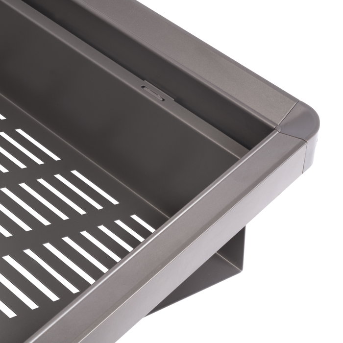 Emuca Kit de range-chaussures extractible pour armoires Quartz, réglable, module 700mm, Acier, aluminium et plastique, Titane