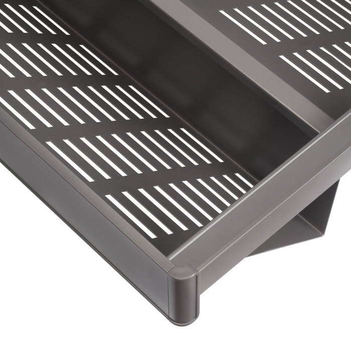 Emuca Kit de range-chaussures extractible pour armoires Quartz, réglable, module 700mm, Acier, aluminium et plastique, Titane Emuca Kit de range-chaussures extractible pour armoires Quartz, réglable, module 700mm, Acier, aluminium et plastique, Titane