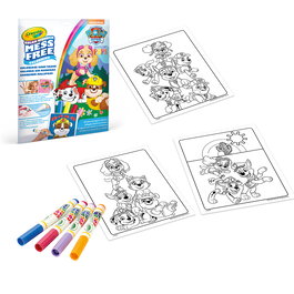 Crayola Color Wonder - Kit de Coloriage Sans Taches Pat' Patrouille, 18 Pages et 4 Marqueurs, Jeu en Espagnol