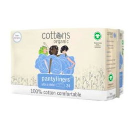 COTTONS SALVASLIP PANTYLINERS ultra fins 24uds. ORGANIC