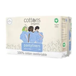 Cottons Protège-slips Ultra Fins 24 pièces Organic, 100% coton bio – Lot de 24 protège-slips