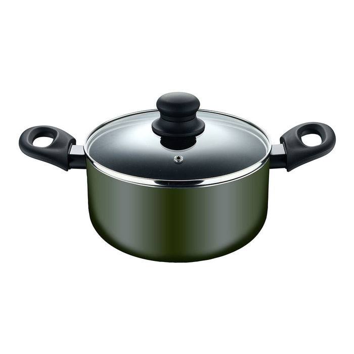 Casserole avec Couvercle San Ignacio experto Noir Vert Transparent Ø 24 cm Casserole avec Couvercle San Ignacio experto Noir Vert Transparent Ø 24 cm
