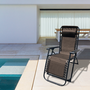 Marbueno Pack de 2 Tumbonas Pliables Acier Jardin Piscine Marron 90x66x108 cm 10007X2