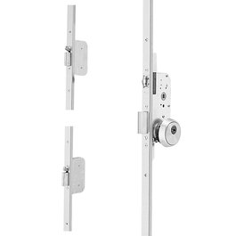 TESA TLPN3SCLAI - Serrure de sécurité multipoint 3 points sans cylindre avec palanche en acier inoxidable pour porte