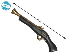 atosa Trabuco décoratif noir et doré 41 cm pour pirate ou corsaire