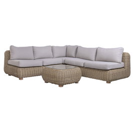 Canapé de jardin Home ESPRIT Marron Gris 243 X 259 X 69 CM
