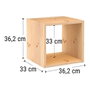 Astigarraga Etagère modulaire 1 cube Dinamic pin massif 36,2 x 33 x 36,2 cm