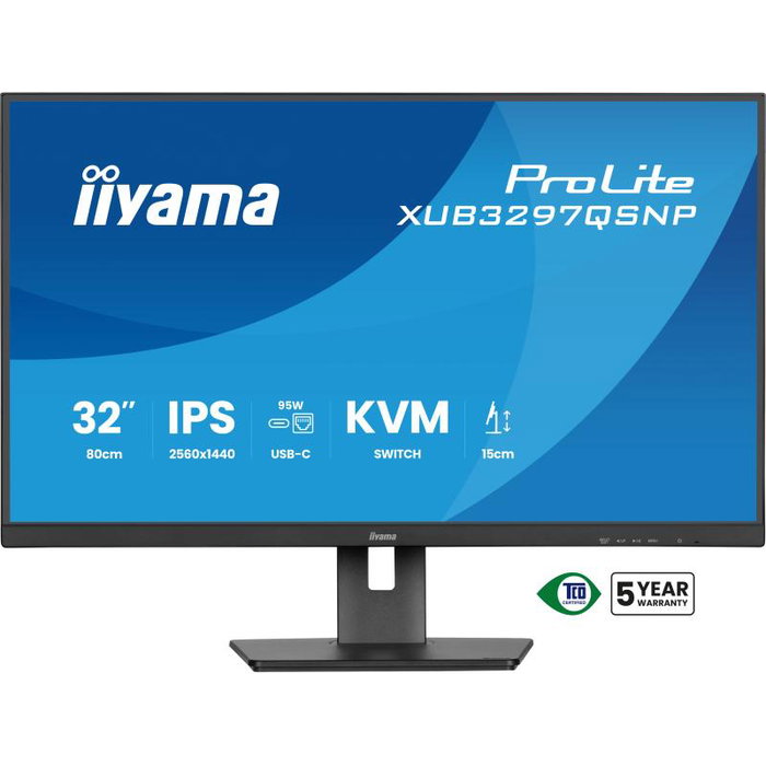 iiyama XUB3297QSNP-B1 Écran PC 31.5 pouces 2560 x 1440 IPS 75 Hz 4 ms DVI HDMI DisplayPort USB Hub Noir iiyama XUB3297QSNP-B1 Écran PC 31.5 pouces 2560 x 1440 IPS 75 Hz 4 ms DVI HDMI DisplayPort USB Hub Noir