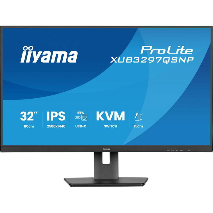 iiyama XUB3297QSNP-B1 Écran PC 31.5 pouces 2560 x 1440 IPS 75 Hz 4 ms DVI HDMI DisplayPort USB Hub Noir iiyama XUB3297QSNP-B1 Écran PC 31.5 pouces 2560 x 1440 IPS 75 Hz 4 ms DVI HDMI DisplayPort USB Hub Noir