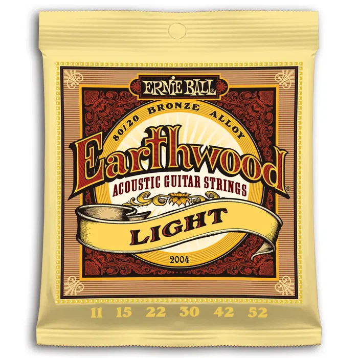 Ernieball Jeu de cordes acoustiques Earthwood 80/20 Bronze Light 11-52
