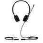 Yealink YHS36 Casque filiaire à double connectique RJ9 avec réduction de bruit, micro annulateur de bruit et confort toute la journée - Compatible Yealink et applications