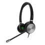 Yealink YHS36 Casque filiaire à double connectique RJ9 avec réduction de bruit, micro annulateur de bruit et confort toute la journée - Compatible Yealink et applications
